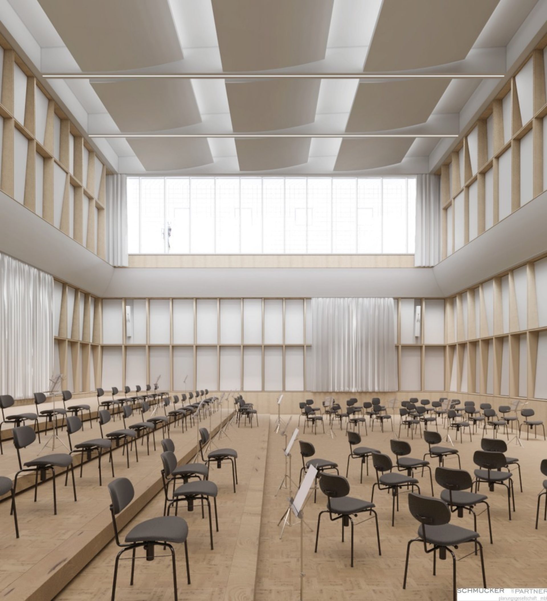 Orchesterprobensaal neu copyright SCHMUCKER UND PARTNER planungsgesellschaft mbh